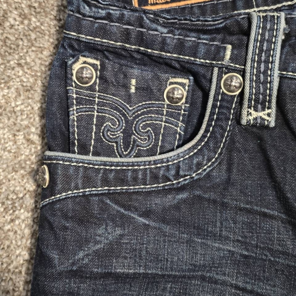 Rock Revival Men's Dark Blue Jeans - Picture 7 of 7